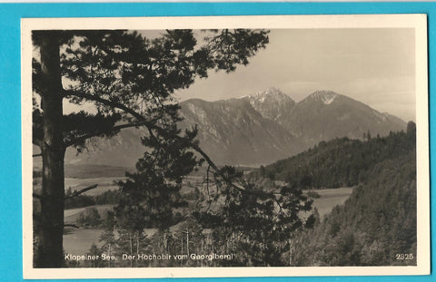 AK Klopeiner See. Der Hochobir vom Georgibergl. (1938)