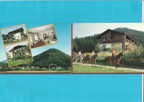 Doppel - AK Unterburg Klopeinersee. Burgpension Familie Nadasdy. Terrassenweg 54.