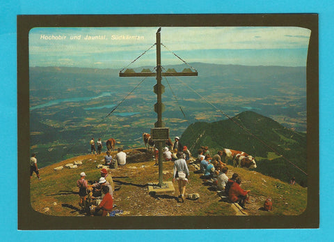 AK Blick vom Gipfel des Hochobir über das Klopeiner-Seengebiet zur Koralpe.