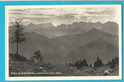 AK Blick v. Hochobir zu den Steiner Alpen.