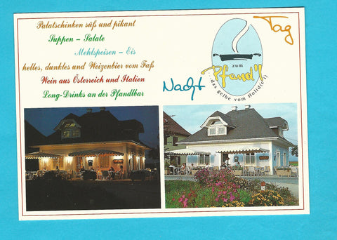 Karte Unterburg. Spezialitätenlokal Zum Pfandl am Klopeinersee. Gästehaus Kärnten. Siegfried Peteln.
