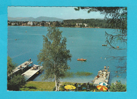 AK Badeleben am Klopeinersee mit Blick auf Seelach.