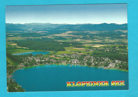 AK Klopeiner See mit dem Ferienort Seelach und Kleinsee.