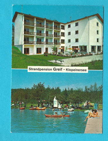 AK St. Kanzian am Klopeiner See. Frühstückspension Greif. Inh. Josef Hofmayer.