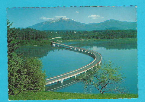 AK Drau Stauseebrücke bei Völkermarkt.