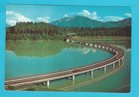 AK Brücke über den Drau-Staussee bei Völkermarkt.