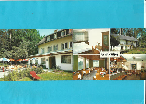 Doppel-AK Hotel Eichenhof Cafe Restaurant Fam. Haslinger. Eichenweg 2. Klopeiner See.
