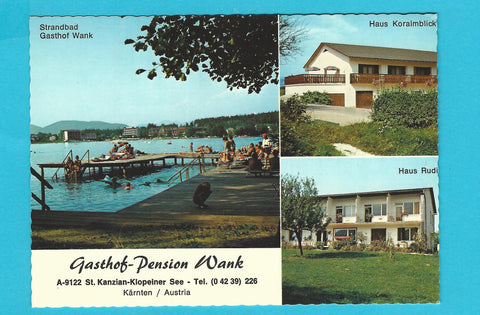 AK St. Kanzian. Klopeiner See. Gasthof Pension Wank.