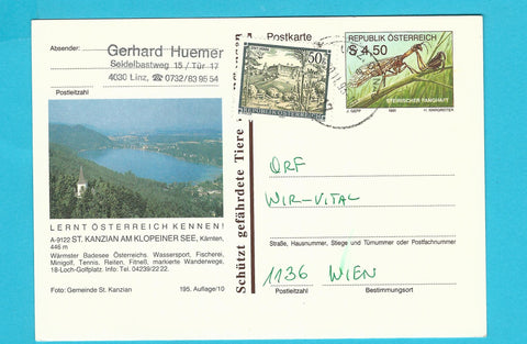 Postkarte St. Kanzian am Klopeiner See. Lernt Österreich kennen!