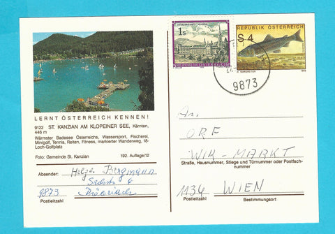 Postkarte St. Kanzian am Klopeiner See. Lernt Österreich kennen!