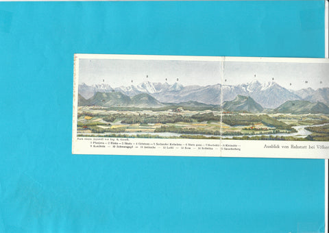Panorama-AK Ausblick von Ruhstatt bei Völkermarkt.