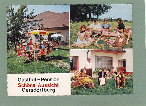 AK Gersdorfberg 19. Gasthof Pension Schöne Aussicht R. Krenn.
