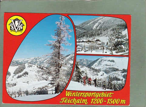 AK Wintersportgebiet Teichalm. 1200-1500m.