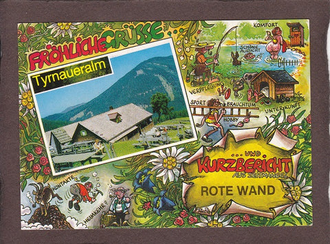 AK Tyrnaueralm. Fröhliche Grüße ...und Kurzbericht aus Zeitmangel. Rote Wand.