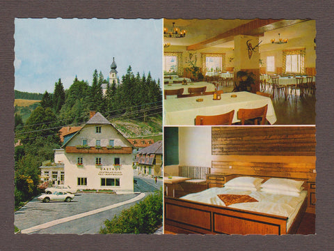 AK St. Kathrein am Hauenstein. Gasthof Pension Zur Post R. u. J. Steinecker.