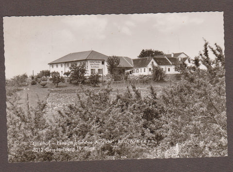 AK Gersdorfberg 19. Gasthof Pension Schöne Aussicht R. u. A. Krenn.