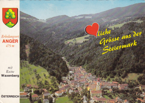 AK Anger mit Ruine Waxenberg.