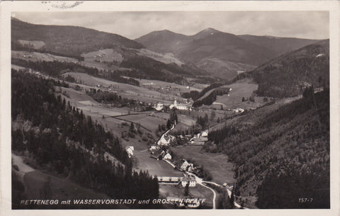 AK Rettenegg mit Wasservorstadt und Grossen Pfaff. (1930)