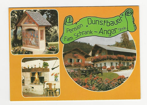 AK Anger. Pension Dunstbauer. Fam. Schrank. Baierdorf 40.