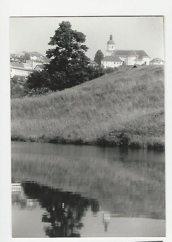 Foto Birkfeld. Blick vom Stausee Dunst. Juni 1982.
