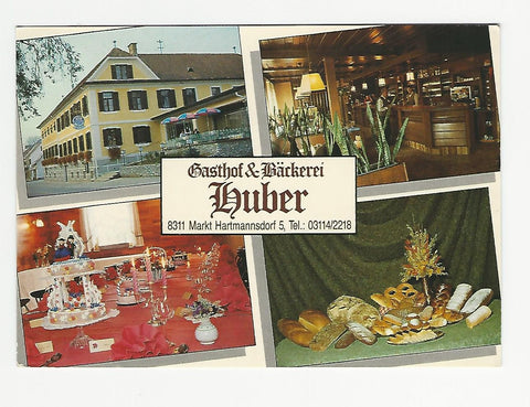 AK Markt Hartmannsdorf 5. Gasthof & Bäckerei.