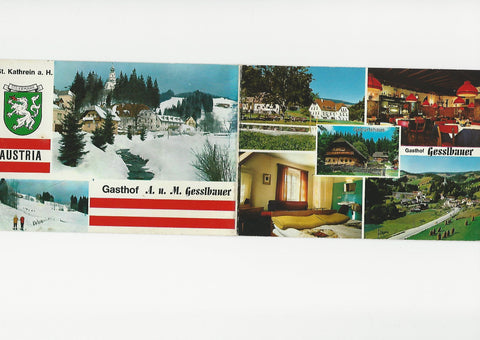 3teilige-AK St. Kathrein am Hauenstein. Gasthof A. u M. Gesslbauer.