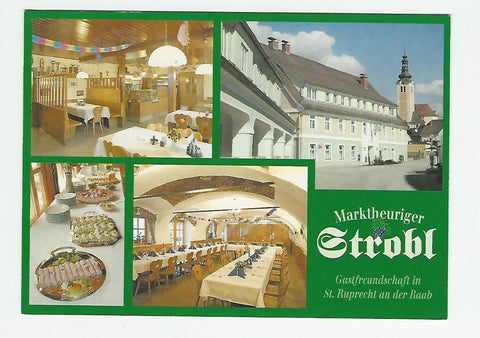AK St. Ruprecht a. d. Raab. Marktheuriger Strobl. Parkstraße 3.