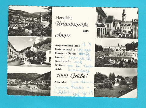 AK Anger. Herzliche Urlaubsgrüße aus Anger. 1000 Grüße.