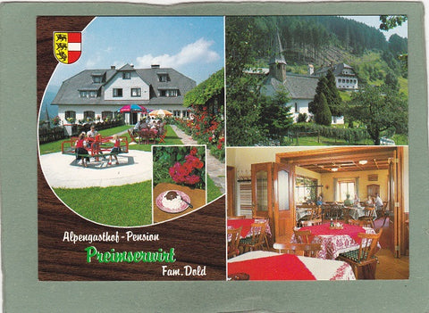 AK St. Margarethen bei Wolfsberg. Alpengasthof-Pension Preimserwirt Familie Dold.