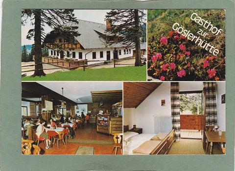 AK St. Gertraud Weinebene. Gasthof zur Göslerhütte. Pächter P. u. L. Stocker.