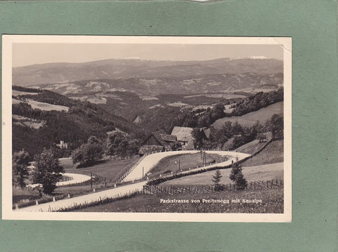 AK Packstrasse von Preitenegg mit Saualpe.