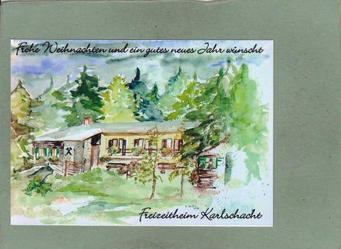 Foto, Freizeitheim Karlschacht. Oberauerling 39, Preitenegg. (nach einem Aquarell)