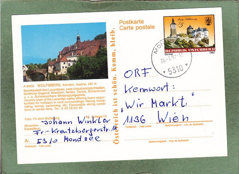 Postkarte Wolfsberg, Kärnten.