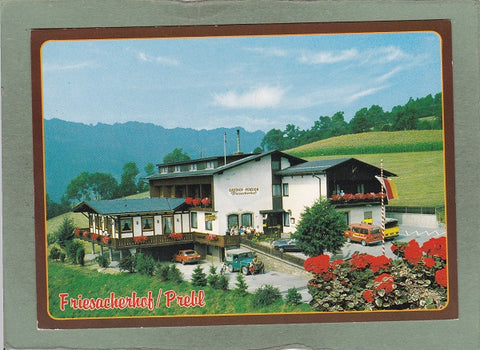 AK Prebl Nr. 61 im Lavanttal. Gasthof Pension Friesacherhof, Inh. A. u. M. Friesacher. (1988)