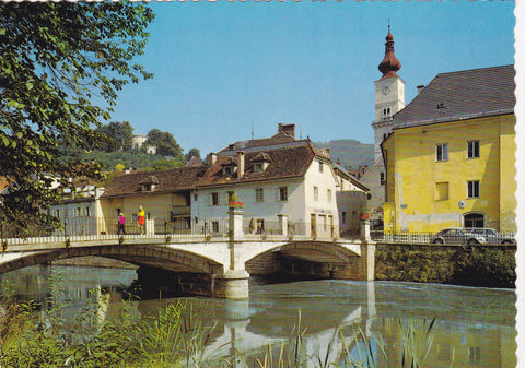 AK Wolfsberg im Lavanttal. Partie an der Lavant.