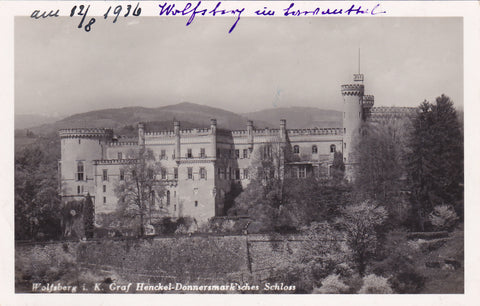 AK Wolfsberg i. K. Graf Henckel-Donnersmark'sches Schloss. (1936)