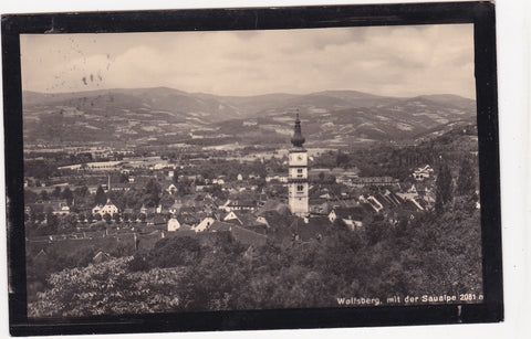 AK Wolfsberg mit der Saualpe. (1930)