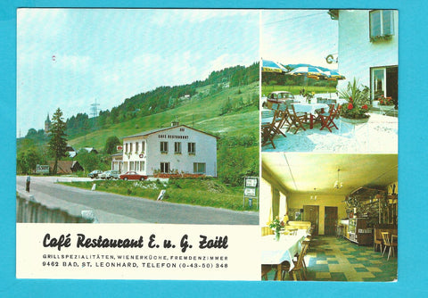 AK Bad St. Leonhard. Cafe Restaurant E. u. G. Zoitl.