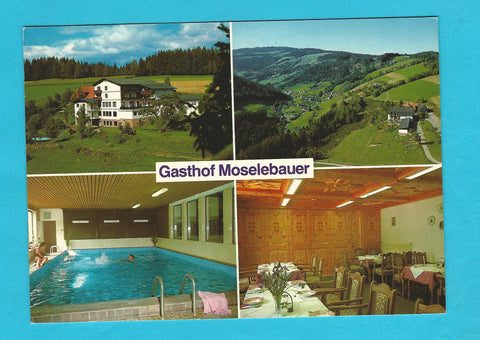 AK Bad St. Leonhard. Kliening 30. Gasthof Moselebauer. Inh. Franz u. Anni Pirker.