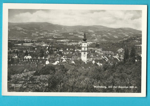 AK Wolfsberg mit der Saualpe. (1941)
