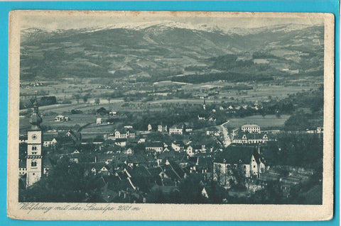 AK Wolfsberg mit der Saualpe. (1923)