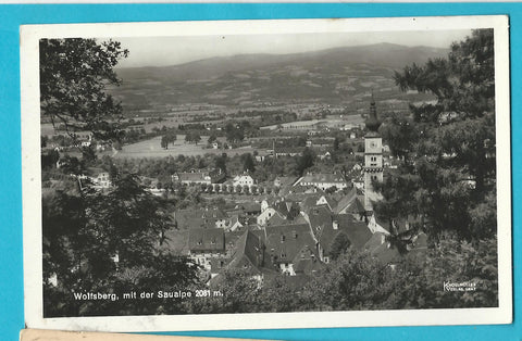 AK Wolfsberg mit der Saualpe. (1938)