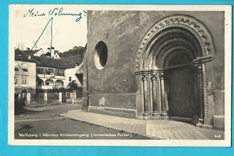 AK Wolfsberg. Kircheneingang. (romanisches Portal) (1927)