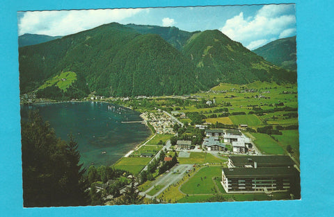 AK Zell am See. Nordufer mit Schmittenhöhe Campingplatz und Krankenhaus.