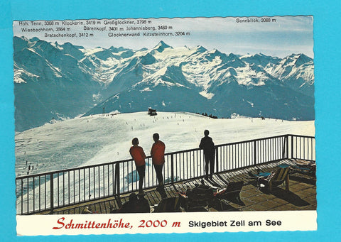 AK Zell am See. Blick von der Bergstation Schmittenhöhe auf die Hohen Tauern.