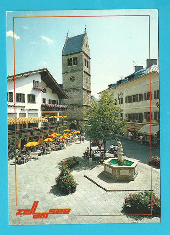AK Zell am See. Stadtplatz mit Stadtpfarrkirche.