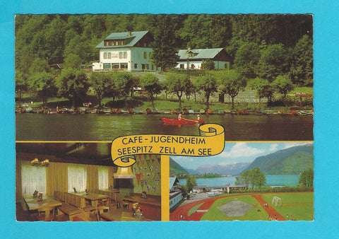 AK Zell am See. Brucker Bundesstraße 58. Cafe-Restaurant Seespitz Gästejugendheim. Bes. Herbert Wierer - Ingunde Hasenauer.
