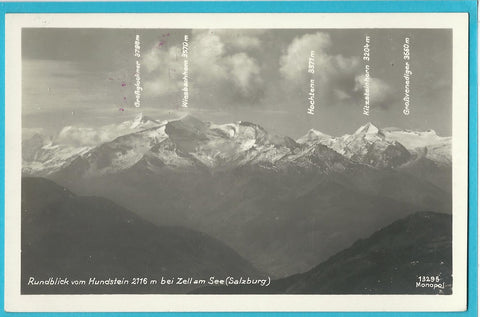 AK Rundblick vom Hundstein bei Zell am See.