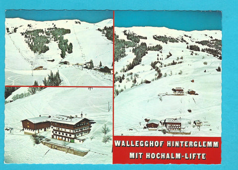AK Hinterglemm. Wallegghof mit Hochalm-Lifte.