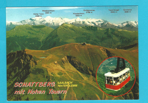 AK Saalbach-Hinterglemm. Schattberg mit Hohen Tauern.
